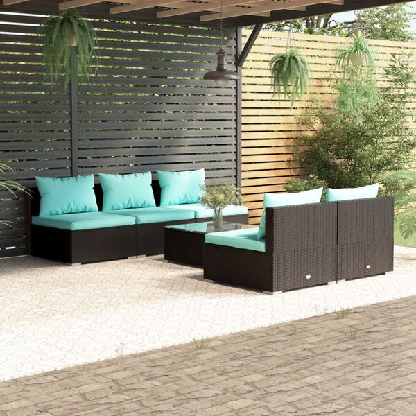vidaXL Garden Lounge Set Black