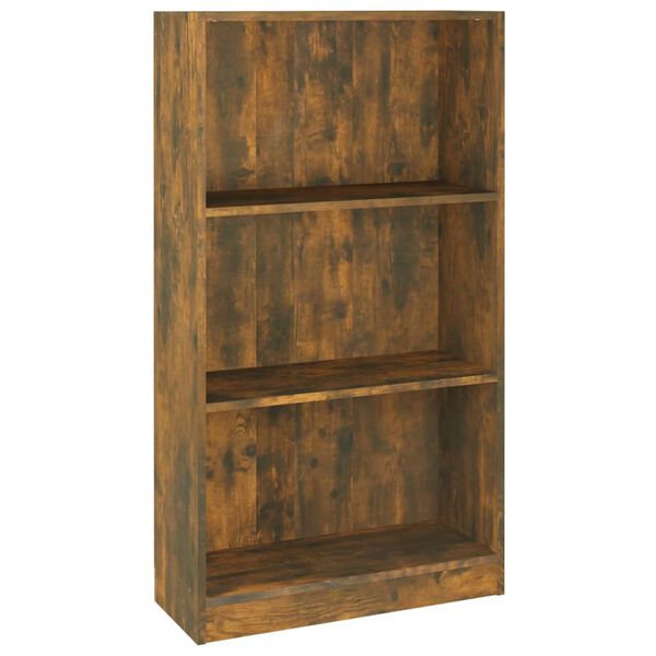 vidaXL Book Cabinet Smoked oak Engineered wood 23.6 x 9.4 x 42.9 in