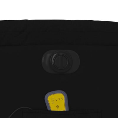Close-up of recliner control knob and battery compartment.