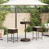 vidaXL Garden Bar Set Brown PE rattan Standard Removable Covers