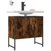 vidaXL Bathroom Sink Cabinet Smoked Oak Engineered Wood, Powder-Coated Steel