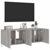 vidaXL TV Wall Cabinet Set of 2 Grey Sonoma Engineered Wood Medium