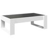 vidaXL Coffee Table White Engineered Wood and Glass Medium Coffee Table