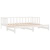 vidaXL Day Bed White Solid Pine Wood Twin Pull-Out Day Bed