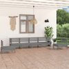 vidaXL Garden Lounge Set Grey Solid pinewood Medium Modular
