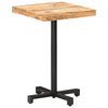 vidaXL Bistro Table Natural Mango Wood and Black Rough Mango Wood