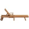 vidaXL Sun lounger Brown 76.77 x 23.23 x 30.91 in Solid Teak Wood
