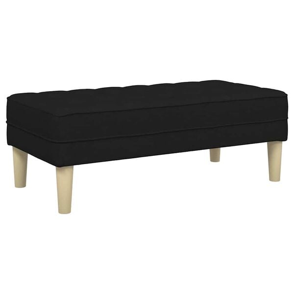 vidaXL Bench Black 113 x 57 x 39 cm fabric