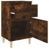 vidaXL Bedside Cabinet Smoked Oak Engineered wood, Eucalyptus wood Medium