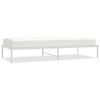 vidaXL Bed Frame White Steel 35 x 78.7 in Bed Frame Rectangular