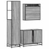 vidaXL Bathroom Furniture Set Grey Sonoma Engineered wood, metal Medium