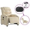 vidaXL Electric Massage Recliner Chair Cream