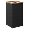 vidaXL Planter Black, Brown PE rattan, powder-coated steel, plastic Medium