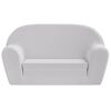 vidaXL Lounge Chair Light Grey Polyester, PU foam Perfect for Toddlers