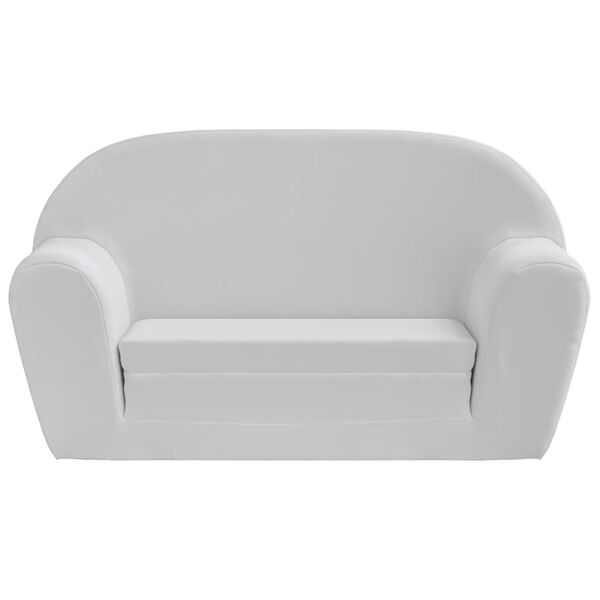 vidaXL Lounge Chair Light Grey Polyester, PU foam Perfect for Toddlers