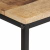 vidaXL Console Table Natural wood, Black Solid rough mango wood, Iron