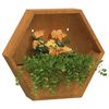 vidaXL Wall Planter Set of 2 Rusty Corten Steel Medium