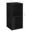 vidaXL Corner Cabinet Black Engineered Wood Compact Corner Cabinet