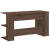 vidaXL Desk Brown Oak Engineered Wood Medium Computer Desk Rectangular