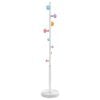 vidaXL Coat Stand White Powder-coated iron, Plastic base with cement