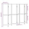 vidaXL Room Divider 6 Panels White Solid Wood Paulownia