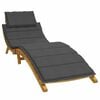 vidaXL Sun Lounger Cushion Melange Anthracite 100% polyester