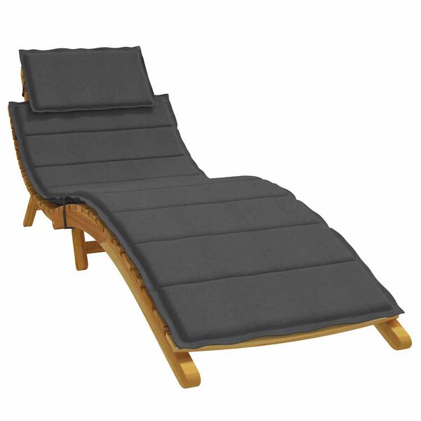 vidaXL Sun Lounger Cushion Melange Anthracite 100% polyester