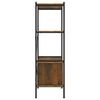 vidaXL Shelving Unit With Cabinet Dark brown and black