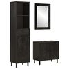vidaXL Bathroom Cabinet Set Black Solid mango wood Medium