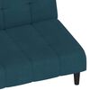 vidaXL Sofa Bed Blue Velvet (100% polyester), wood, plastic Medium