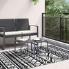 vidaXL Outdoor Rug Black, White Polypropylene 47.2 x 70.9 in