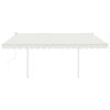 vidaXL Retractable Awning Cream Powder-coated aluminum Large Retractable