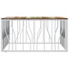 vidaXL Coffee Table Silver Stainless steel 39.4 in x 39.4 in x 19.7 in