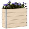 vidaXL Planter Ivory 39.37 x 15.75 x 29.53 in Steel