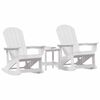 vidaXL Garden Lounge Set 3 pcs White HDPE