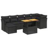 vidaXL Garden Sofa Set Black