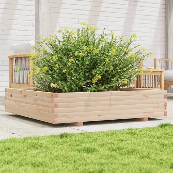 vidaXL Garden Planter Natural Wood Solid Pine Wood Large Durable