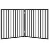 vidaXL Dog Gate Set of 2 Black Poplar wood 63 in long Foldable