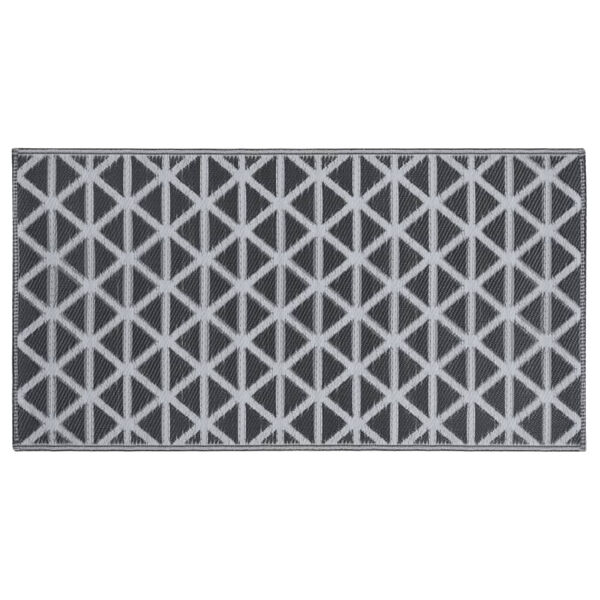 vidaXL Outdoor Carpet Black Polypropylene 31.5 x 59.1 in Pattern