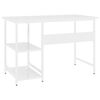 vidaXL Computer Desk White MDF, powder-coated metal Medium Durable