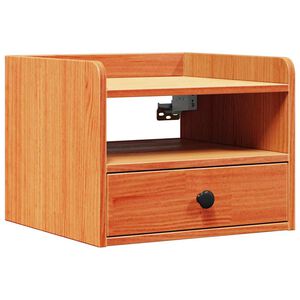 vidaXL Bedside Table with Drawer Wax Brown 14.96 x 14.17 x 11.61 in