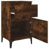 vidaXL Bedside Cabinet Set of 2 Smoked Oak Engineered wood, metal Medium