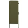 vidaXL Storage Cabinet Olive Green Steel 31.5 x 13.8 x 40.0 in