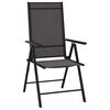 vidaXL Garden Lounge Set Black and Charcoal Aluminum, Textilene Medium