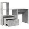 vidaXL Desk Concrete Grey 51.77 x 19.69 x 41.93 in Engineered Wood