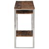 vidaXL Console Table Silver, Wood Stainless steel, Solid wood Medium
