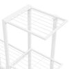 vidaXL Plant Stand White Metal Medium Durable Flower Stand