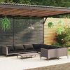 vidaXL Garden Lounge Set Dark Grey, Black