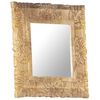 vidaXL Mirror Natural mango wood color Solid mango wood 19.7x19.7 in
