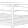 vidaXL Bunk Bed White Steel 39.4 x 79.0 in Bunk Bed Rectangular